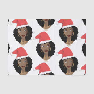 Papel De Seda Mulheres Negras, Chapéus de Natal Vermelho