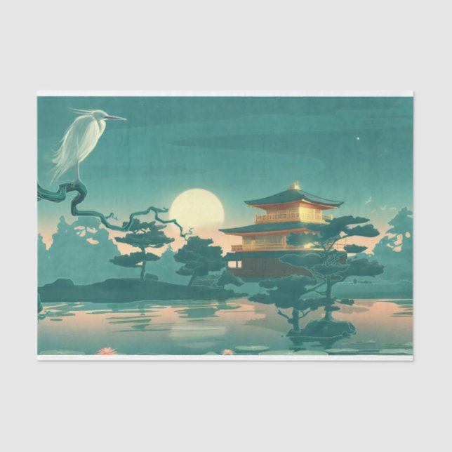 Papel De Seda Multicor de Garota Japonês (Frente )