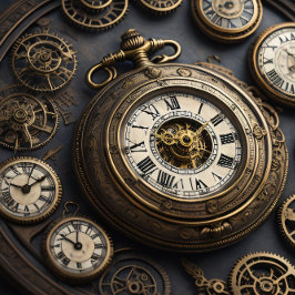 Papel De Seda Multiple Clocks and pocket watches v4 Tissue paper