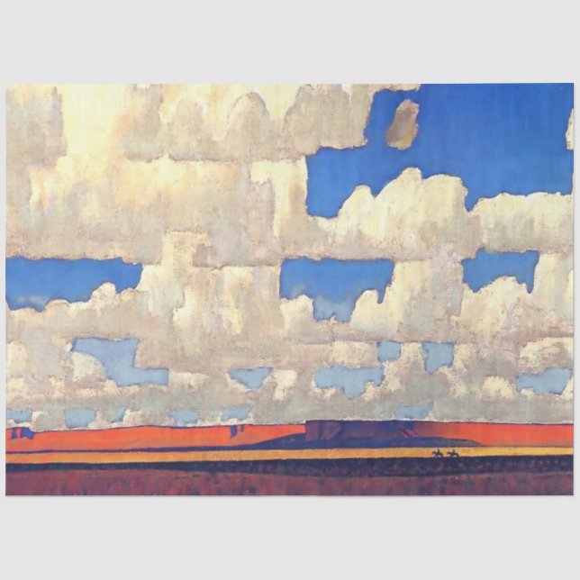 Papel De Seda “Mundo de Nuvens” por Maynard Dixon (Frente )