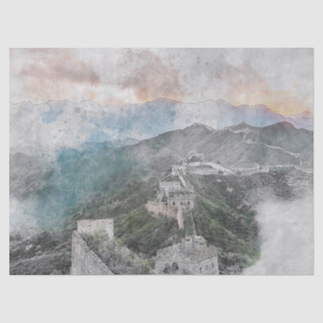 Papel De Seda Muro de excelente de aquarelas da china (Frente )