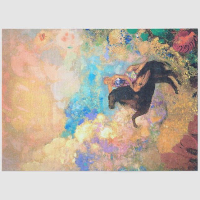 Papel De Seda Musa com Pegasus, Redon (Frente )