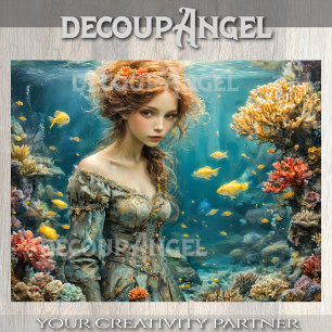 Papel De Seda Musa Oceano - Decoupage -