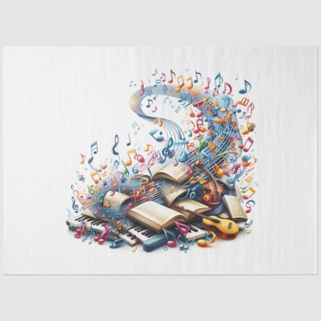 Papel De Seda Music Notes Series Design 4 (Frente )