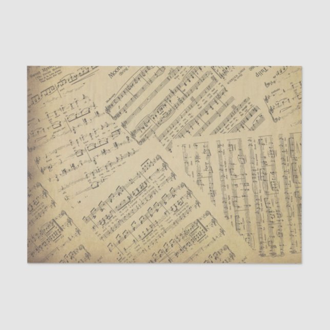 Papel De Seda música antiga vintage, música padrão (Frente )