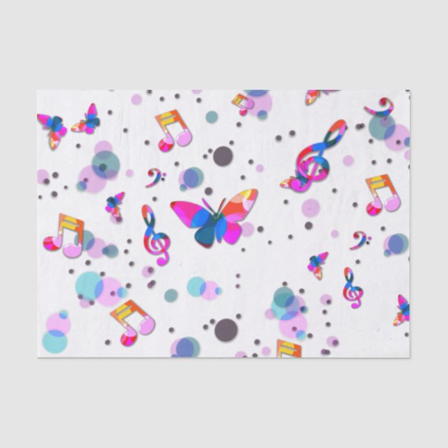 Papel De Seda Música Colorida Dançante (Frente )