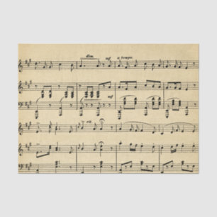 Papel De Seda Música de Folha Antiga