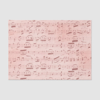 Papel De Seda Música de folha de cálculo rosa