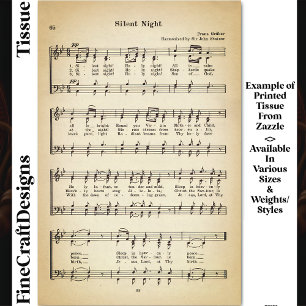 Papel De Seda Música de Partitura de Noite Silenciosa DU7F Decou