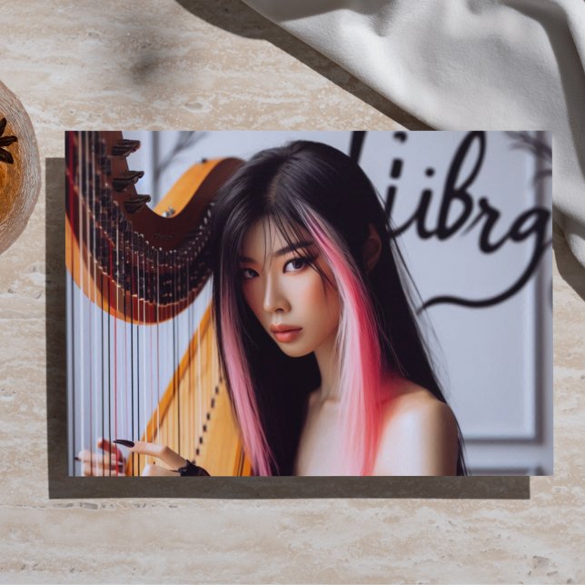 Papel De Seda Música do Zodíaco Libra Harpa Decoupage  (Criador carregado)