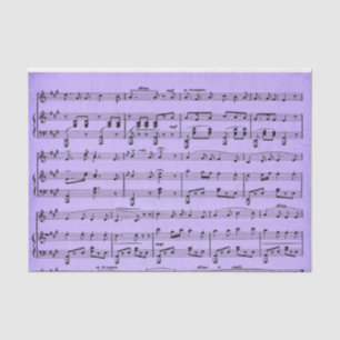 Papel De Seda Música em Folha Roxa