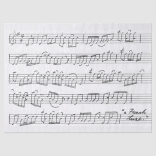 Papel De Seda Música em Vintage French Song Sheet