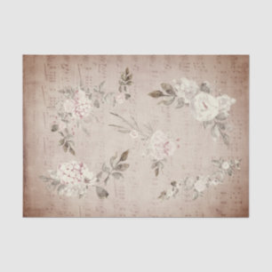 Papel De Seda música floral vintage