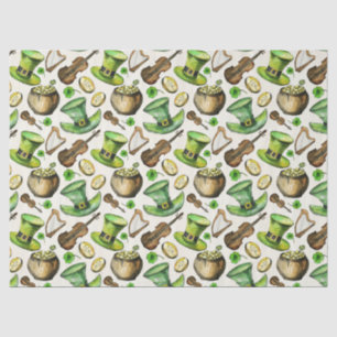 Papel De Seda Música irlandesa para Ruas. Dia de Patrick