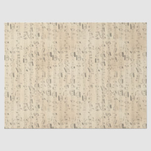 Papel De Seda Musical Notes Sheet Music on Tan Decoupage