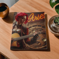 Músico de Áries Zodíaco Guitarra Decoupage