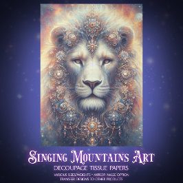 Papel De Seda Mystical Decorative Lion King Decoupage