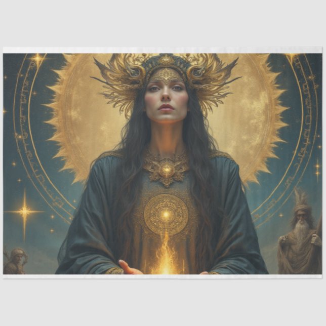 Papel De Seda Mystical Golden Goddess (Frente )