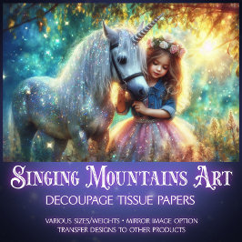 Papel De Seda Mystical Morning Unicorn Walk Decoupage