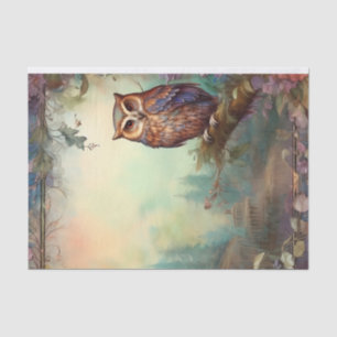 Papel De Seda Mystical Owl Misty Italianate Building Decoupage