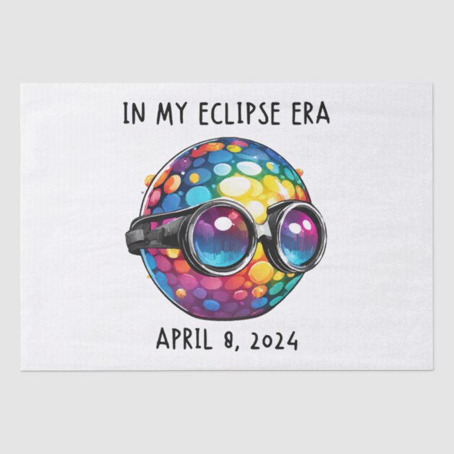 Papel De Seda Na Minha Era de Eclipse Solar de 2024 (Frente )