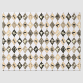 Papel De Seda Na moda Beige Cream Equestrian Diamond