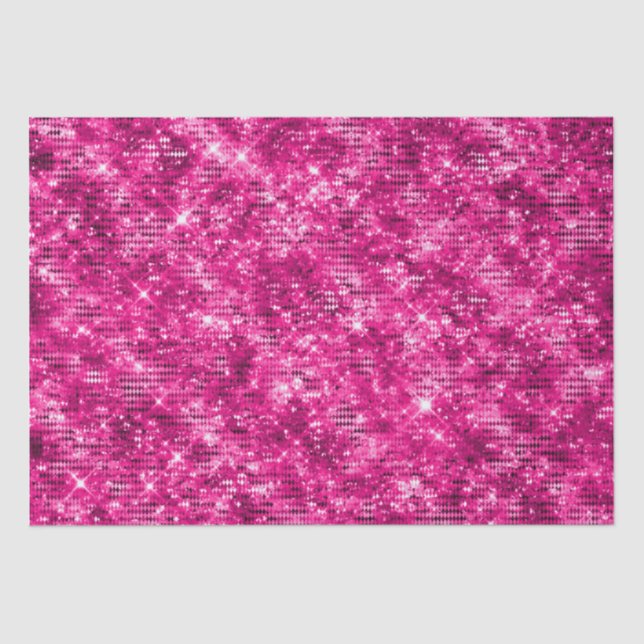 Papel De Seda Na moda Magenta - Brilhante cor-de-rosa (Frente )