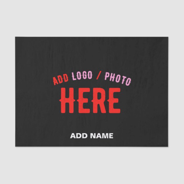 PAPEL DE SEDA NA MODA MODERNO PERSONALIZÁVEL NEGRO VERIFICADO CO (Frente )