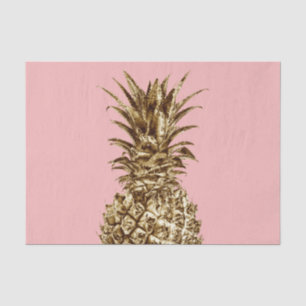 Papel De Seda Na moda, ouro cinzento bonito e abacaxi rosado pas