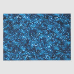 Papel De Seda Na moda Royal Blue Shimmer Glitter Glam Patterno