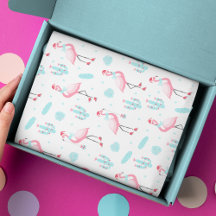 Na moda Tropical Natal Rosa Flamingo Girly