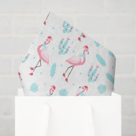 Papel De Seda Na moda Tropical Natal Rosa Flamingo Girly