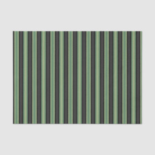 Papel De Seda Na moda Vintage Olive Sage Green Black 3D Striped