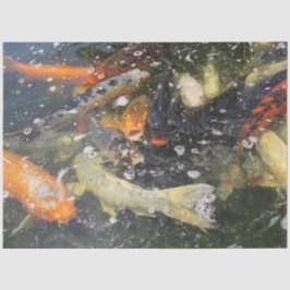 Papel De Seda Nadação de Peixes Koi Japoneses