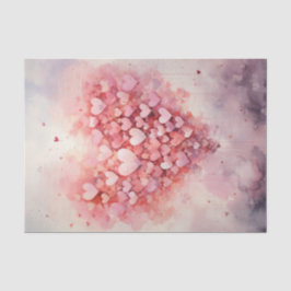 Papel De Seda Namorados Corações Rosa Balões