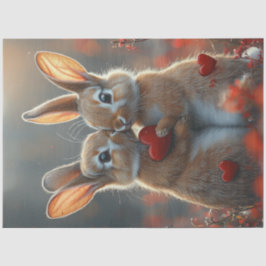 Papel De Seda Namorados de desacoplamento coelhos coelhos beijan