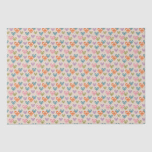 Papel De Seda Namorados do padrão cardíaco