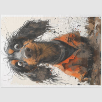 Papel De Seda Não fez a dissociação do cão Dachshund