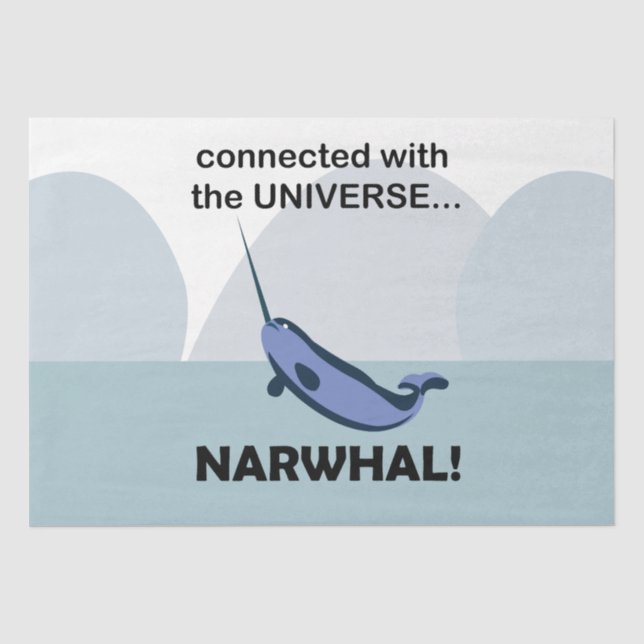 Papel De Seda Narval Conectado Com O Universo Narval (Frente )