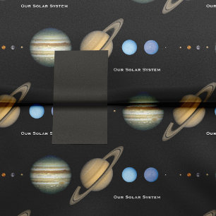 Papel De Seda NASA Solar System Planet Sizes Chart