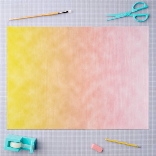 Papel De Seda Nascer do sol em céus de algodão doce (Arte )