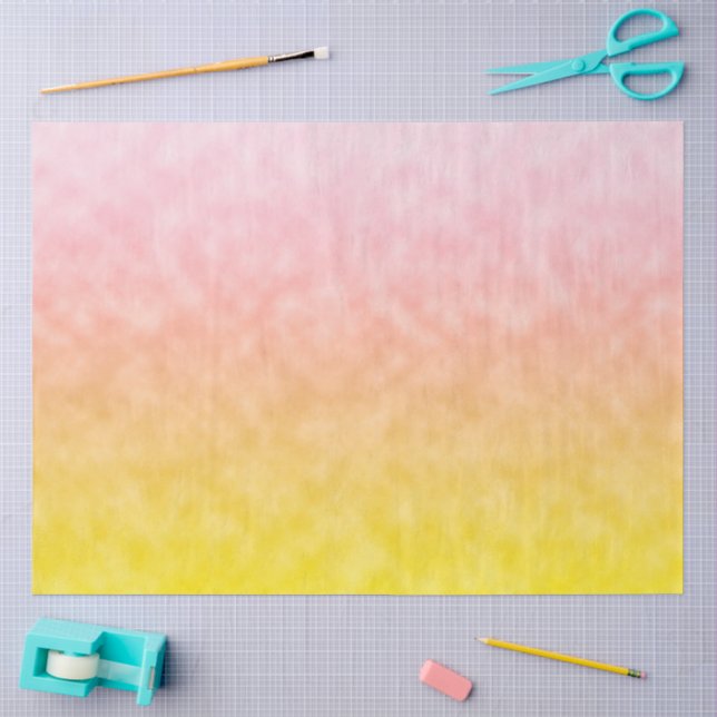 Papel De Seda Nascer do sol em céus de algodão doce (Arte )