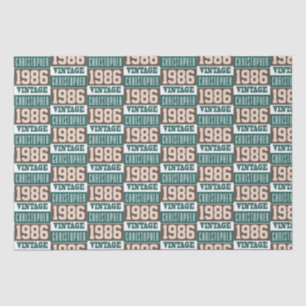 Papel De Seda Nascer em 1986 com nome cristão
