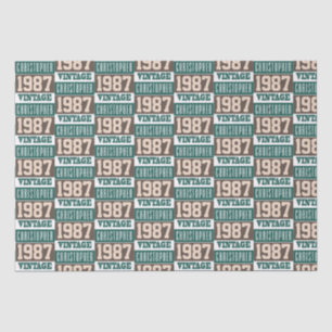 Papel De Seda Nascer em 1987 com nome cristão