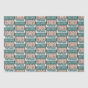 Papel De Seda Nascer em 1989 com nome cristão