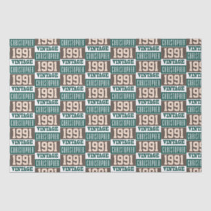 Papel De Seda Nascer em 1992 com nome cristão