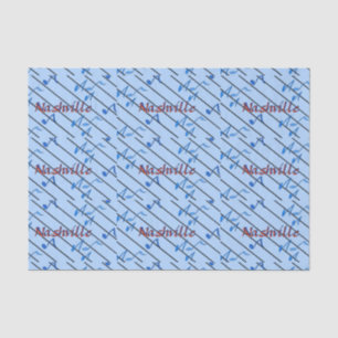 Papel De Seda Nashville - Notas Azuis