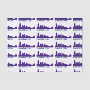 Papel De Seda Nashville Skyline Purple