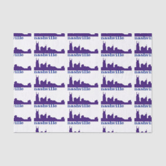 Papel De Seda Nashville Skyline Purple