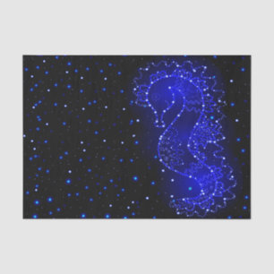 Papel De Seda natações do cavalo de mar nas luzes